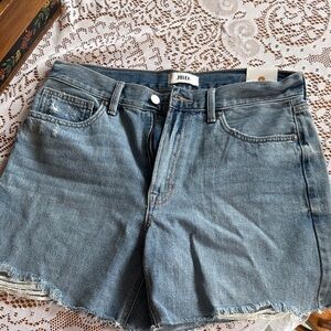 Just Black Light Blue Distressed Denim Shorts JBD NWT large